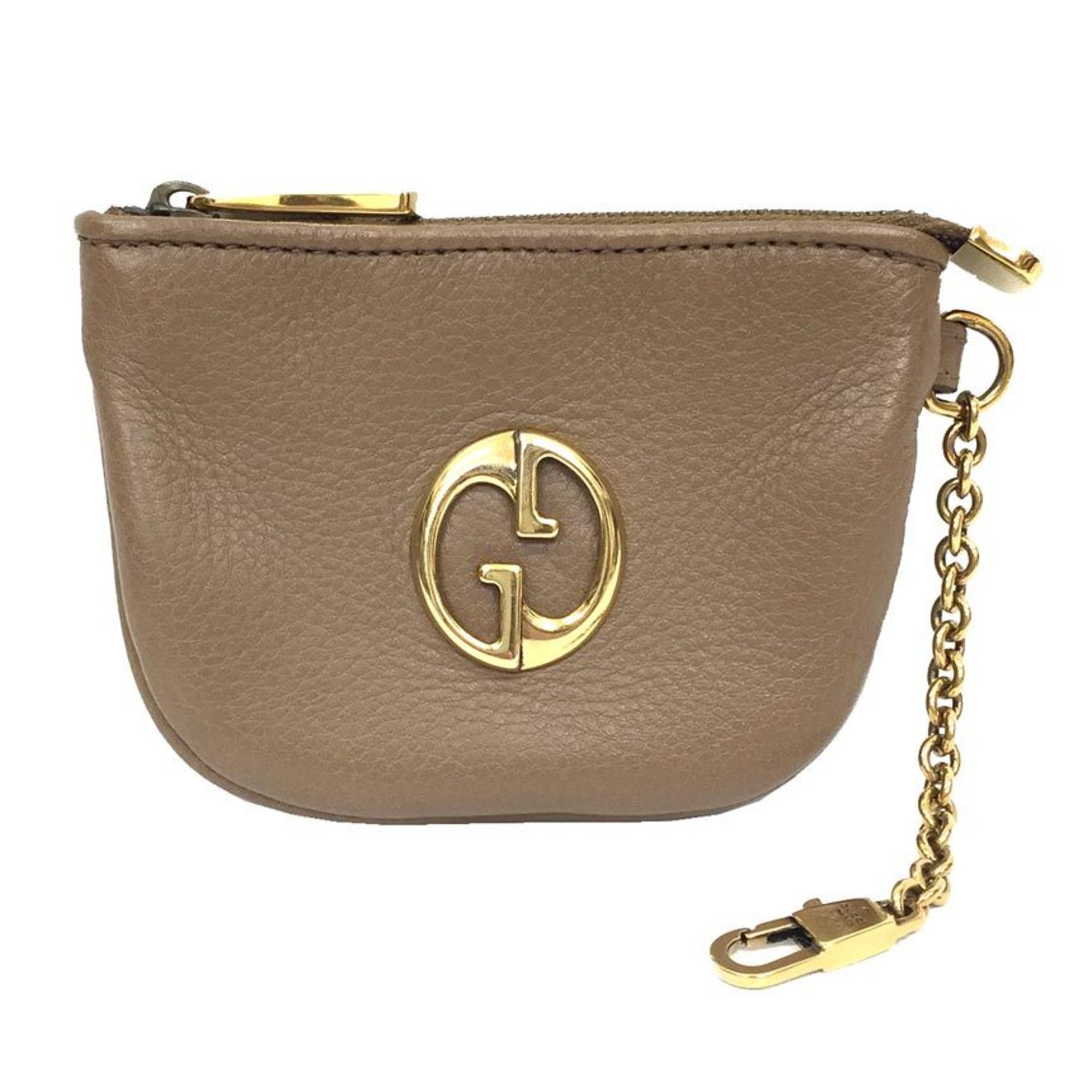 Gucci Coin Case With Key Ring 252042 Purse Leather Brown